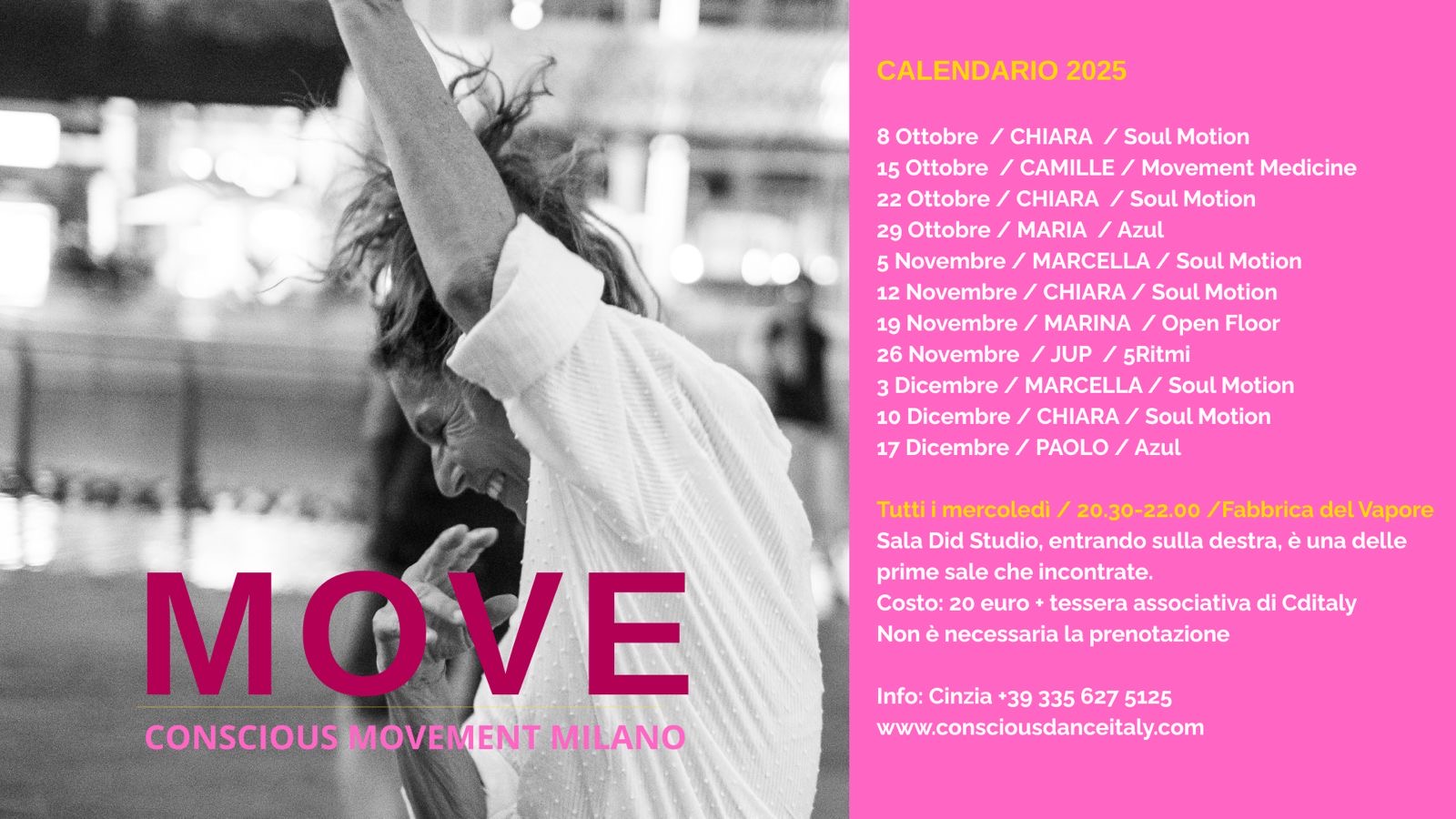 move milano movement medicine Camille Barrios fabbrica del vapore