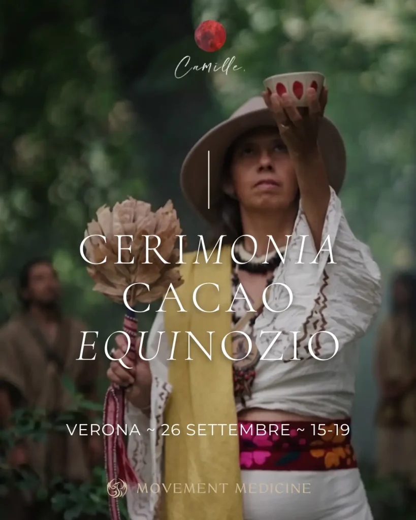 Cerimonia Cacao Equinozio ~ Verona Locandina della Cerimonia del Cacao per l'Equinozio vicino a Verona il 26 settembre